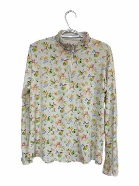San Soleil margarota Print 1/4 Zip-Up Pullover UPF 50